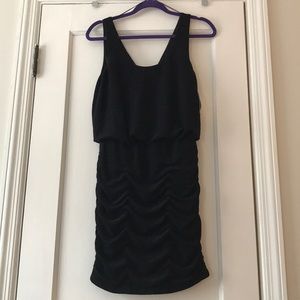 Aiden Mattox metallic black jersey dress